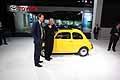 Auto storica Fiat 500 con Sergio Marchionne e John Elkann